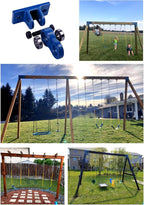 Heavy Duty Blue Swing Hangers Screws Bolts Included Over 5000 lb Capacity - Image 7