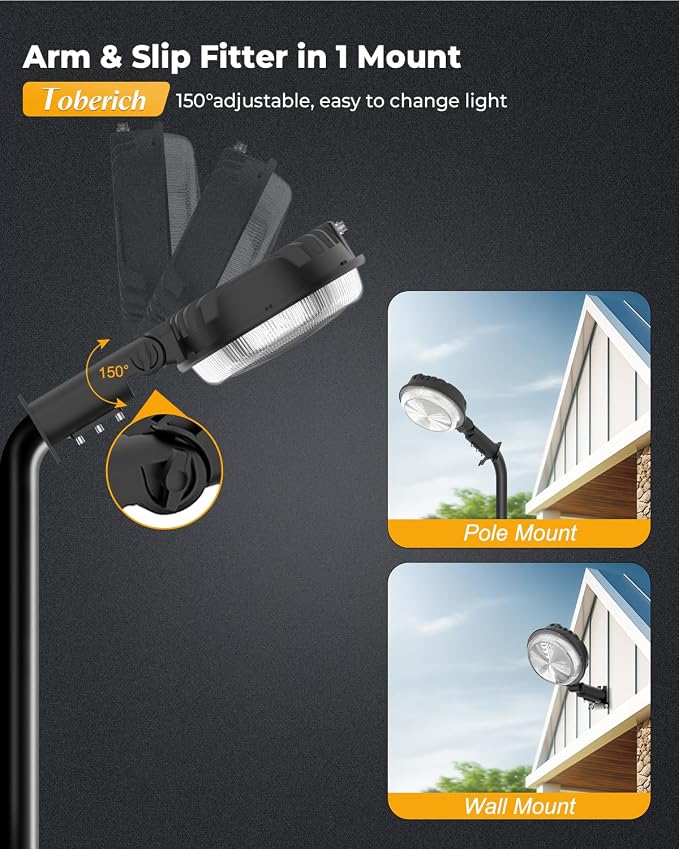 LED Barn Light 2Packs, 150W 20000LM Yard Area Lights Dusk to Dawn Outdoor - Image 5