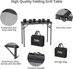 Anbte Folding Grill Table, 3ft Tri-Fold Aluminum Folding Table Adjustable - Image 5