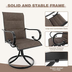 MELLCOM 5-Piece Outdoor Dining Set, 4 Swivel Rocker Chairs - Image 7