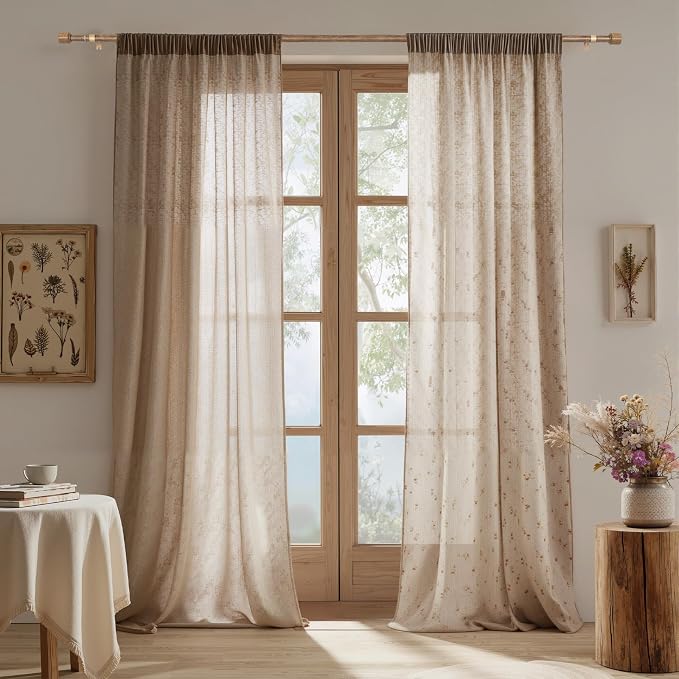 1” Diameter Curtain Rods Itself is 30 to 60 inch 2 Pack Fit 30-54 inch Window - Image 6