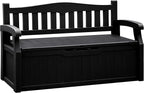 Flamaker 80 Gallon Storage Bench Outdoor Indoor, Durable All-Weather Seating by Flamaker