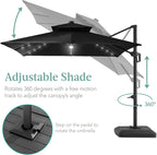 Best Choice Products 10x10ft Cantilever Patio Umbrella w/Base Included - Image 4