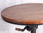 Topower Industrial Pub Table 23.65" Round Wood Top Adjustable Height 33.5"-39.4" - Image 5