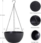 10 inch Hanging Planters for Indoor Outdoor Plants, 2 Pack Hanging Flower Pots - Image 2