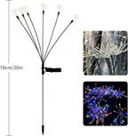 JJGoo Solar Garden Lights, New Upgraded 2 Pack Solar Swaying Starburst Light - Image 2