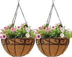 Outdoor Metal Hanging Planters Basket Hanging Baskets by EIMQUVW