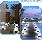 2-Pack Garden Solar Lights Outdoor, Cracked Glass Ball Light Waterproof - Image 3