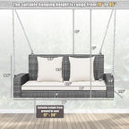 RELAX4LIFE 2-Person Porch Swing Bench - Image 8