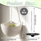 Bvrbaory 8 Pack Hanging Planter Pots, Self-Watering Flower Pot - Image 2