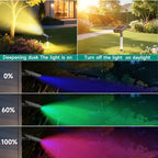 RGB Solar Spot Lights : 2 IN 1 Solar Lights Outdoor - Image 8