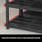 CX Craftsman 4-Tier Highly Durable Storage Rack, 4 Shleves That Support up to - Image 9