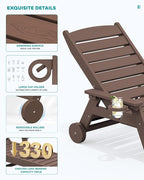 SERWALL Patio Chaise Lounge Chair Set of 2 - Image 6