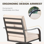 Outdoor Swivel Bar Stools Set of 2, Bar Height Patio Chairs - Image 9