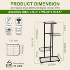 Plant Stand Indoor Outdoor, Corner Metal Plant Stands, Heavy Duty Tall Planter - Image 3