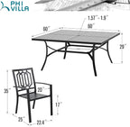 PHI VILLA 9 Pieces Outdoor Dining Set - Image 9