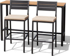 Crestlive Products Outdoor Bar Table and Chairs Set, 3 Piece Outside Patio Bar - Image 9
