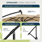 wikiwiki 10ft Solar LED Patio Umbrella - Image 7