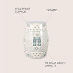 JONATHAN Y TBL1013C Double Happiness 18" Chinoiserie Ceramic Drum - Image 5