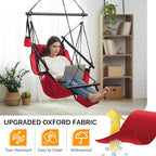 ONCLOUD Hammock Chair Hanging Swing Seat Air Deluxe Rope Through Beech Wood Bars - Image 4
