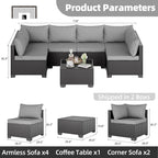 Skyfish 7 Pieces Patio Furniture Sofa - Image 2