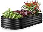 Plant & Plot Galvanized Raised Garden Beds Outdoor // 6×3×1 ft Planter Raised by PlantPlot
