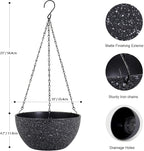 10 inch Hanging Planters for Indoor Outdoor Plants, 2 Pack Hanging Flower Plant - Image 2