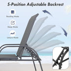Giantex Patio Lounge Chair, Outdoor Chaise Lounge - Image 5