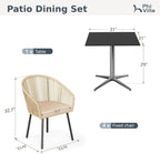 PHI VILLA 5 Pieces Outdoor Small Dining Set - Image 9