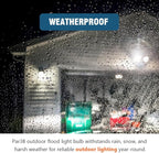 PAR38 LED Flood Light Bulbs Outdoor, Warm White 3000K, Dimmable Weatherproof - Image 5