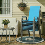 MAMIZO Patio Dining Chairs, Stackable All Weather Teslin Chair, Heavy Duty - Image 7