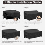PureFit Outdoor Couch Cover Waterproof Patio Sofa Furniture Covers, 3-Seater - Image 7