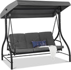 Best Choice Products 3-Seat Outdoor Large Converting Canopy Swing Glider by BestChoiceProducts