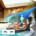 Quictent 12x16ft Rectangular Sun Shade Sail 185G HDPE Canopy 98% UV Block - Image 8