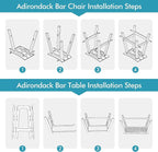Ciokea 3 Pcs Outdoor Bar Height Table and Stools Set, Heavy-Duty All-Weather - Image 9