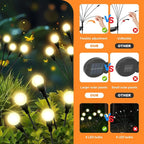 ALSO GO Solar Lights Outdoor, 2 Pack 16 LEDs Firefly Lights, Waterproof Solar - Image 3