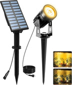 T-SUNUS Christmas Solar Landscape Spotlights Warm White 3000K Metal Lights by T-SUNUSLighting