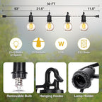 ZJOJO 50FT Outdoor String Lights, G40 Globe Outdoor Lights - Image 3