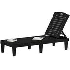 DWVO Outdoor Plastic Chaise Lounger, Poolside Lounge Chair w/5-Position by DWVO