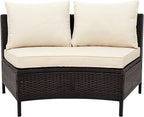 Merax 5-Piece Outdoor Sectional Sofa Set, All-Weather PE Wicker Patio Furniture - Image 8