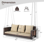 Outvita Porch Swing, 5FT Hanging Outdoor Porch Swings - Image 3