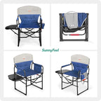 SUNNYFEEL Heated Camping Directors Chair, Heavy Duty, Oversized Outdoor - Image 7