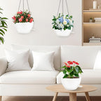 10 inch Hanging Planters for Indoor Plants, 3 Pack Self-Watering Hanging - Image 7