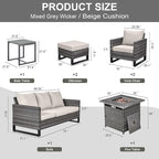Belord 7 Pieces Patio Furniture Set - Image 2