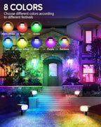 HIBOITEC Solar Spot Lights Outdoor Color Changing 59LED Landscape Lighting - Image 2