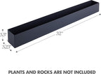 DR&Co Modern Grey Rectangle Planter Box, Narrow Box - Image 2