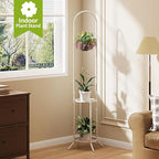 BMOSU Plant Stand with Hooks Indoor Outdoor Corner Tall Plant Stand Heavy-Duty - Image 4