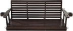 Fortune Candy Wooden Porch Swing 3-Seater, High Backrest and Deep Seat - Image 9