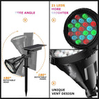 Solar Color Spot Lights Outdoor, 21 LEDs Color Changing Outdoor Lights - Image 7