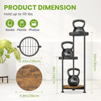 3 Tier Large Plant Stand Indoor Outdoor Clearance 10in Wide Metal Wood Plant - Image 3